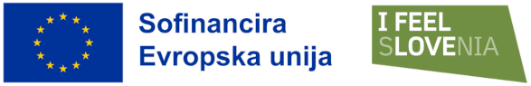 Logotip Sofinancira Evropska unija in Logotip I Feel Slovenia